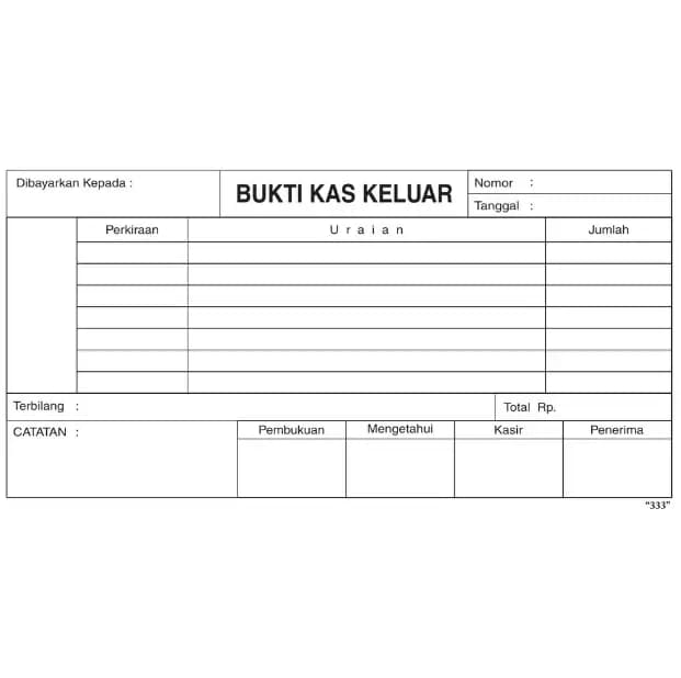 4. Bukti Kas Keluar