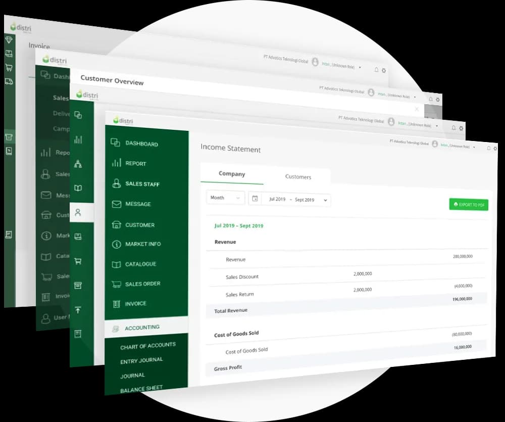 Distri web dashboard