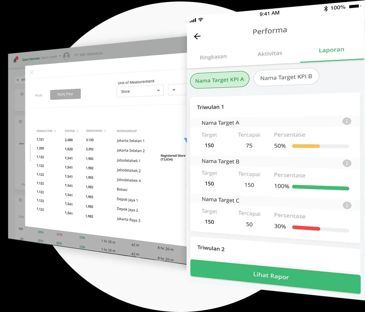 Business analytics reports in Distri